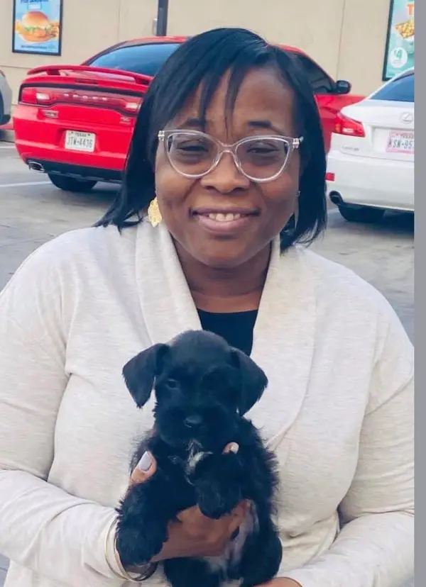 A Showtime Pups puppy with its new family