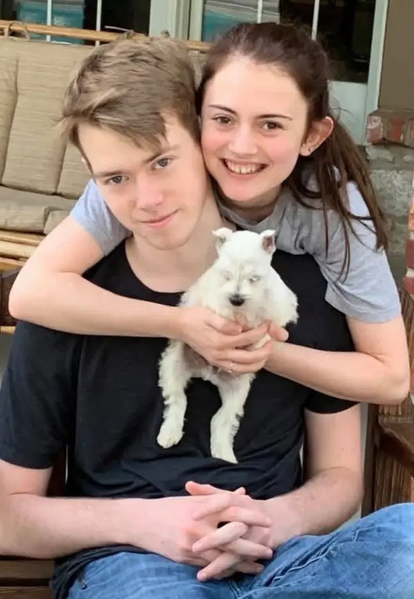 A Showtime Pups puppy with its new family