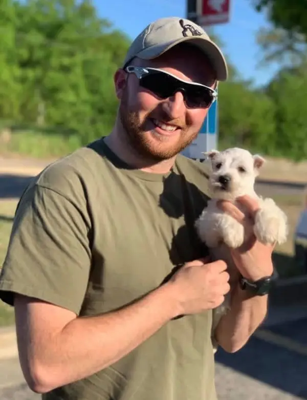 A Showtime Pups puppy with its new family