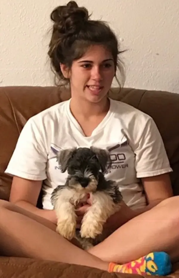 A Showtime Pups puppy with its new family