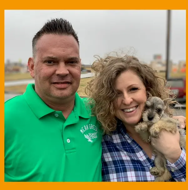 A Showtime Pups puppy with its new family